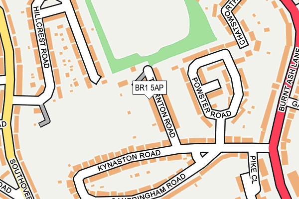 BR1 5AP map - OS OpenMap – Local (Ordnance Survey)