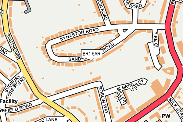 BR1 5AR map - OS OpenMap – Local (Ordnance Survey)