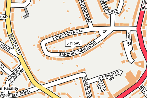 BR1 5AS map - OS OpenMap – Local (Ordnance Survey)