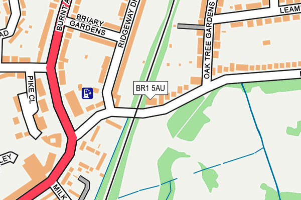 BR1 5AU map - OS OpenMap – Local (Ordnance Survey)