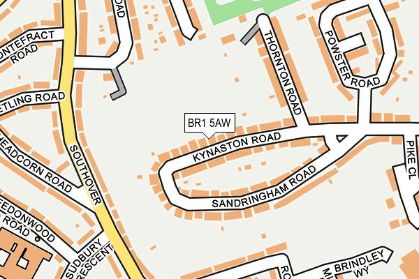 BR1 5AW map - OS OpenMap – Local (Ordnance Survey)
