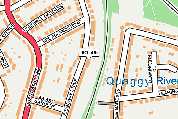 BR1 5DB map - OS OpenMap – Local (Ordnance Survey)