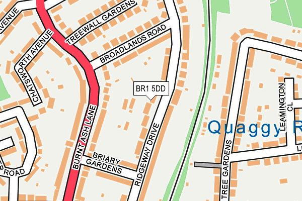 BR1 5DD map - OS OpenMap – Local (Ordnance Survey)