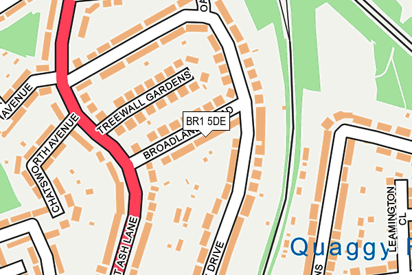 BR1 5DE map - OS OpenMap – Local (Ordnance Survey)