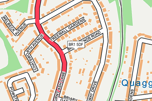 BR1 5DF map - OS OpenMap – Local (Ordnance Survey)