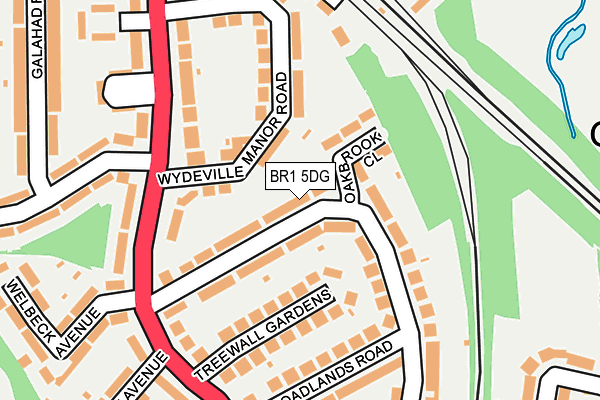 BR1 5DG map - OS OpenMap – Local (Ordnance Survey)