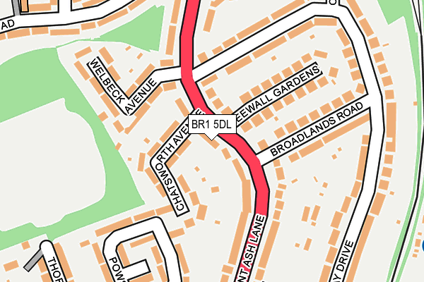 BR1 5DL map - OS OpenMap – Local (Ordnance Survey)