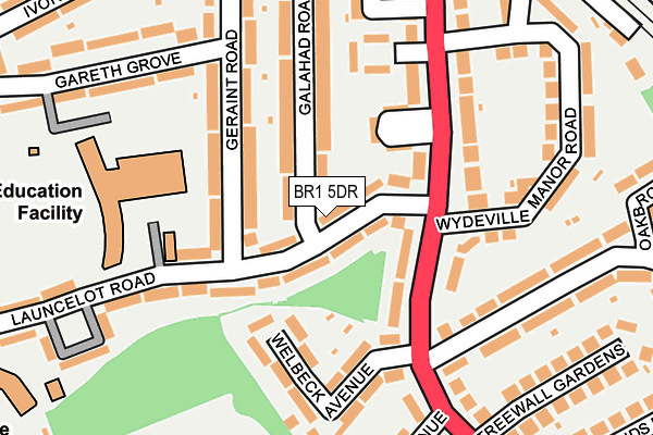BR1 5DR map - OS OpenMap – Local (Ordnance Survey)