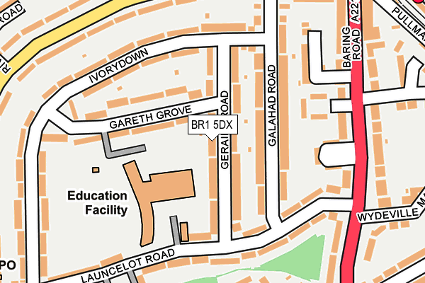 BR1 5DX map - OS OpenMap – Local (Ordnance Survey)