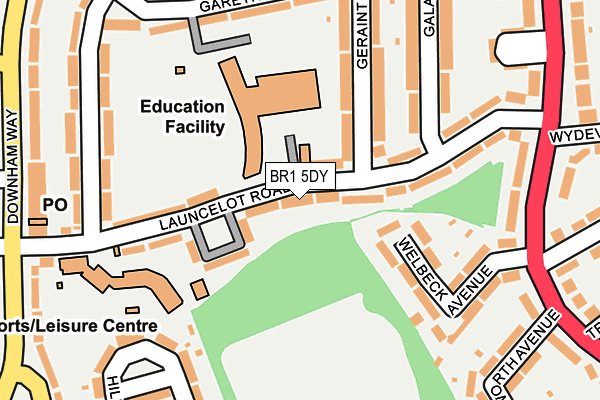 BR1 5DY map - OS OpenMap – Local (Ordnance Survey)