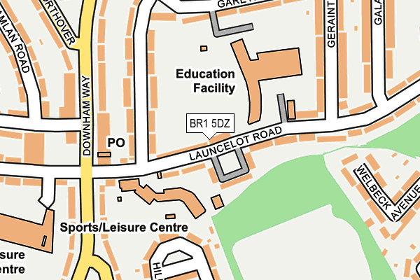 BR1 5DZ map - OS OpenMap – Local (Ordnance Survey)