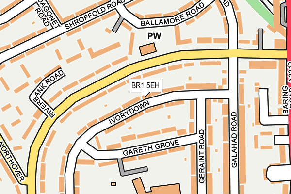 BR1 5EH map - OS OpenMap – Local (Ordnance Survey)