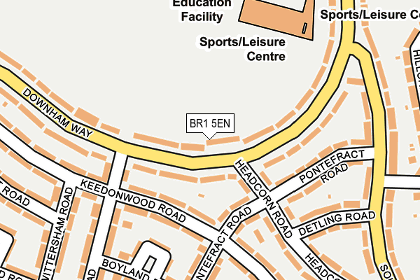 BR1 5EN map - OS OpenMap – Local (Ordnance Survey)