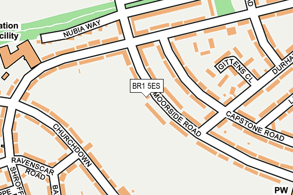 BR1 5ES map - OS OpenMap – Local (Ordnance Survey)