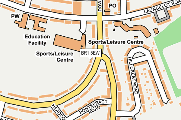 BR1 5EW map - OS OpenMap – Local (Ordnance Survey)