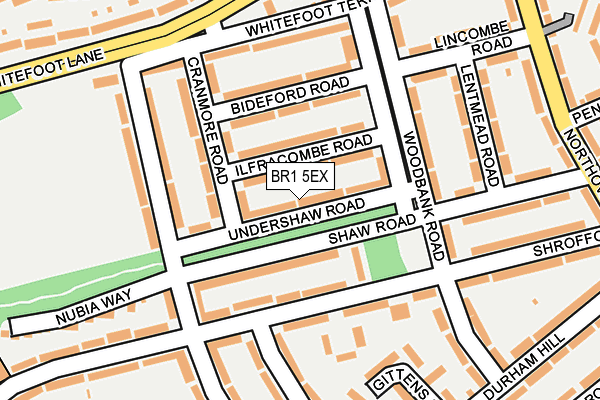 BR1 5EX map - OS OpenMap – Local (Ordnance Survey)