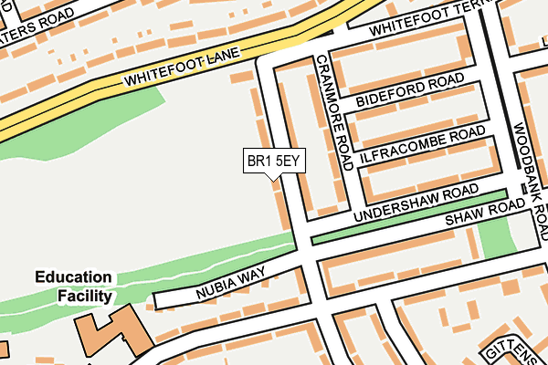 BR1 5EY map - OS OpenMap – Local (Ordnance Survey)