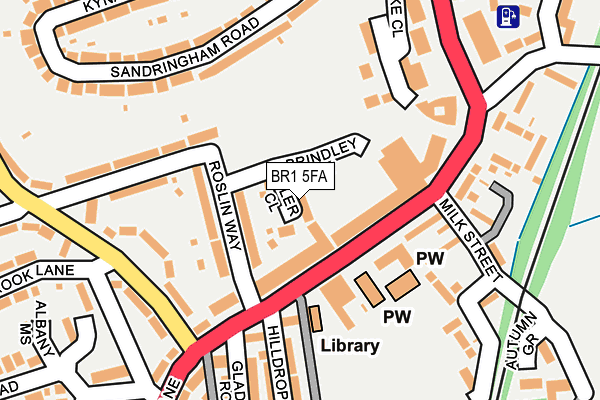 BR1 5FA map - OS OpenMap – Local (Ordnance Survey)