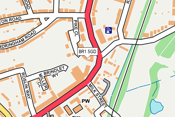 BR1 5GD map - OS OpenMap – Local (Ordnance Survey)