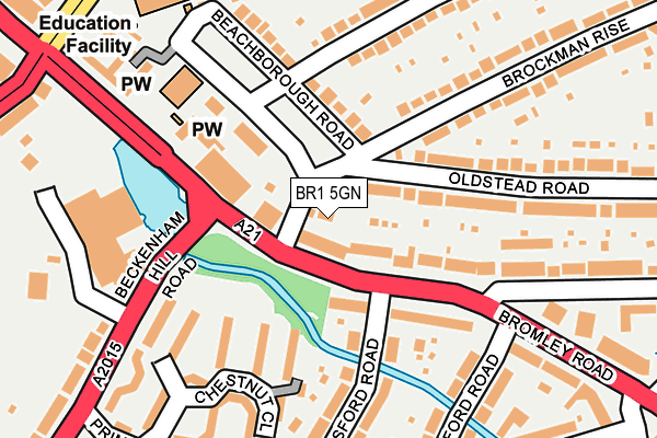 BR1 5GN map - OS OpenMap – Local (Ordnance Survey)