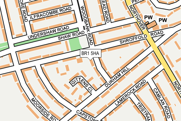 BR1 5HA map - OS OpenMap – Local (Ordnance Survey)