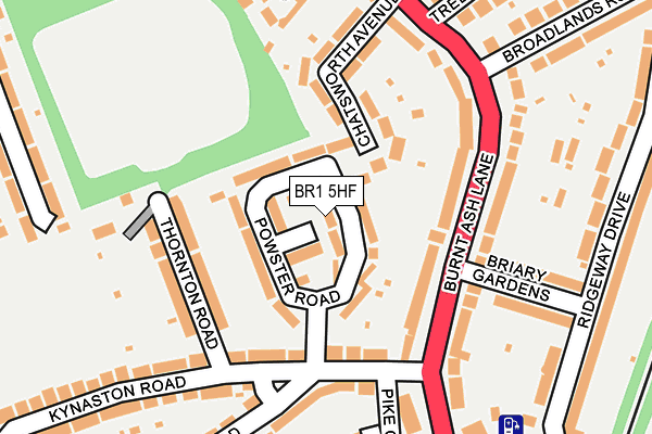 BR1 5HF map - OS OpenMap – Local (Ordnance Survey)