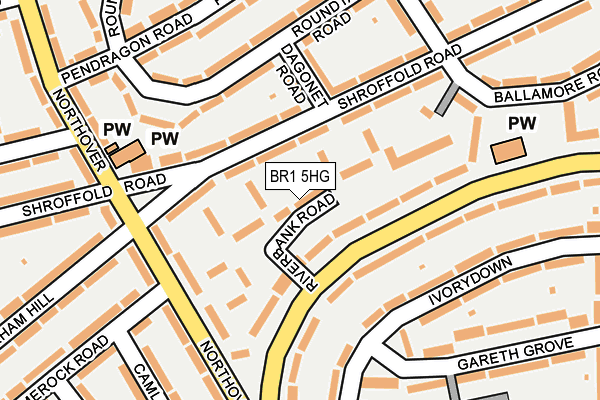 BR1 5HG map - OS OpenMap – Local (Ordnance Survey)