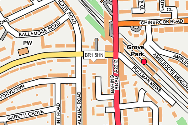 BR1 5HN map - OS OpenMap – Local (Ordnance Survey)