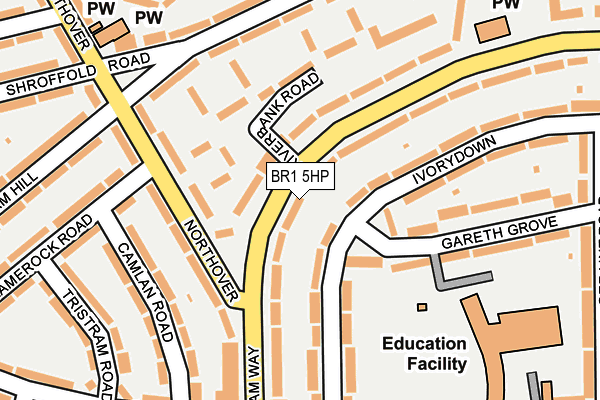 BR1 5HP map - OS OpenMap – Local (Ordnance Survey)