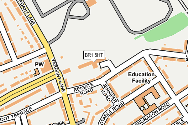 BR1 5HT map - OS OpenMap – Local (Ordnance Survey)