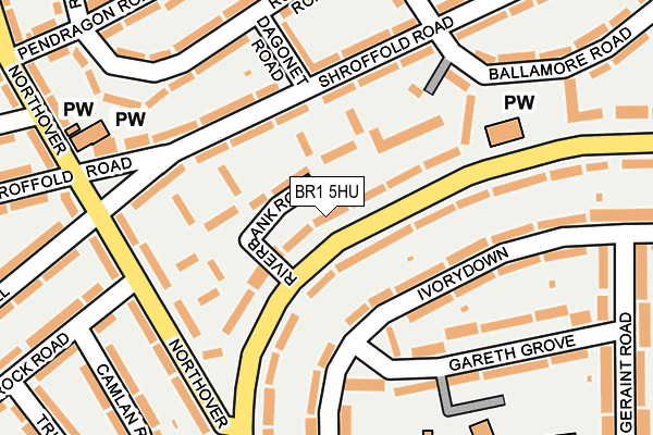 BR1 5HU map - OS OpenMap – Local (Ordnance Survey)