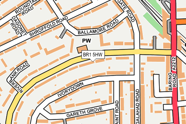 BR1 5HW map - OS OpenMap – Local (Ordnance Survey)