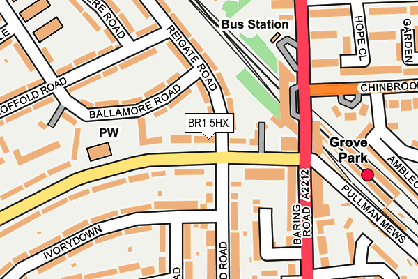 BR1 5HX map - OS OpenMap – Local (Ordnance Survey)