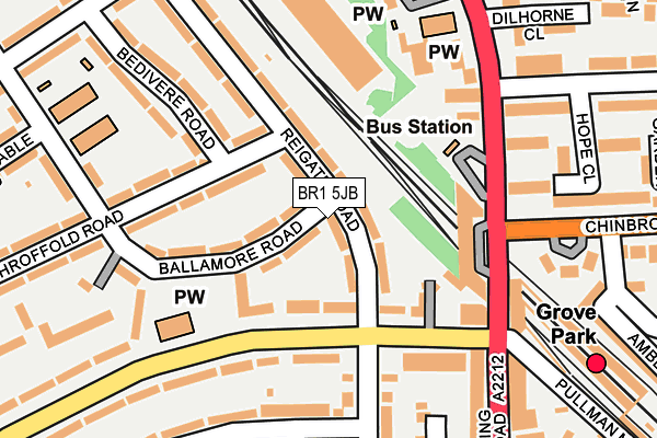 BR1 5JB map - OS OpenMap – Local (Ordnance Survey)