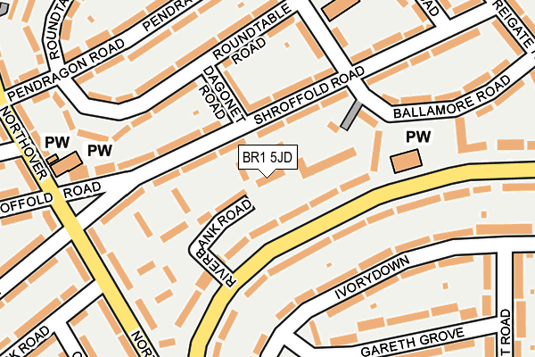 BR1 5JD map - OS OpenMap – Local (Ordnance Survey)