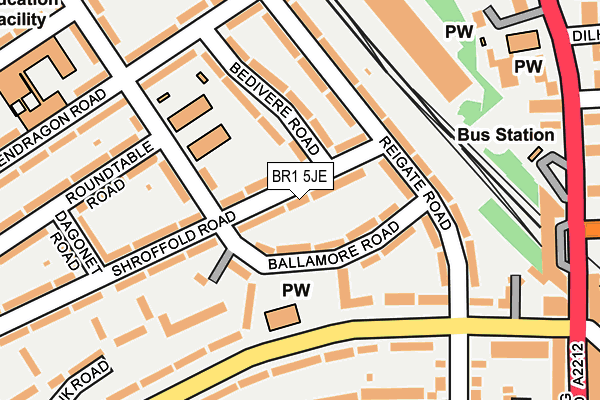 BR1 5JE map - OS OpenMap – Local (Ordnance Survey)