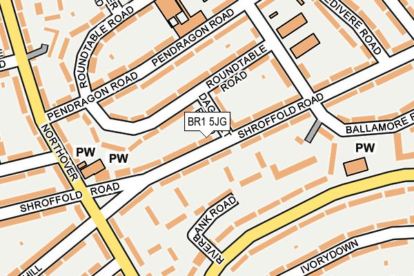 BR1 5JG map - OS OpenMap – Local (Ordnance Survey)