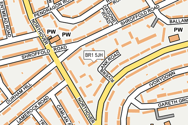BR1 5JH map - OS OpenMap – Local (Ordnance Survey)