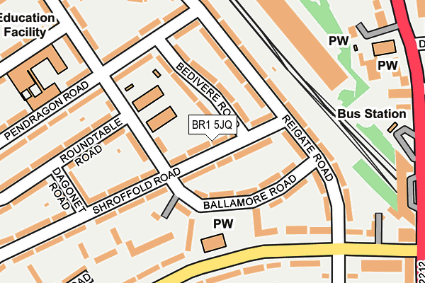 BR1 5JQ map - OS OpenMap – Local (Ordnance Survey)