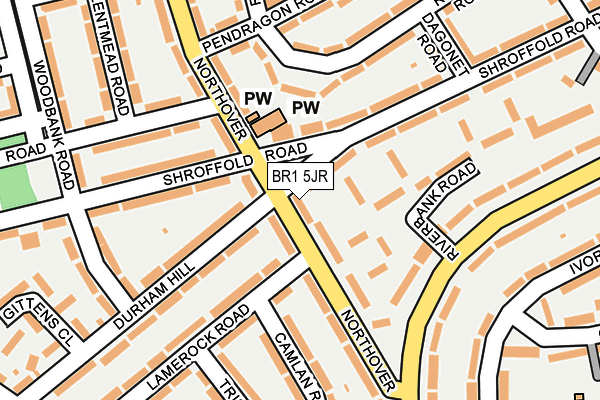 BR1 5JR map - OS OpenMap – Local (Ordnance Survey)
