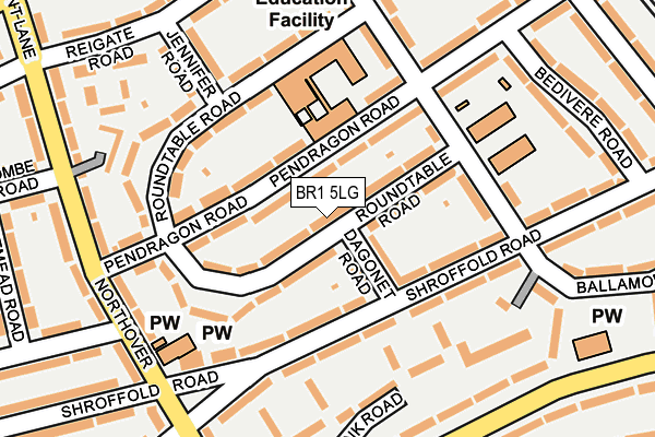 BR1 5LG map - OS OpenMap – Local (Ordnance Survey)