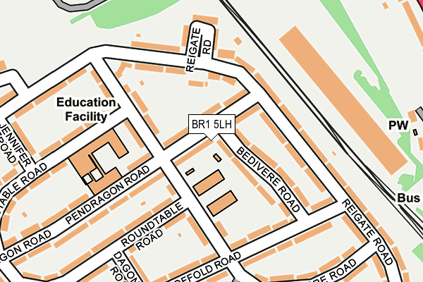 BR1 5LH map - OS OpenMap – Local (Ordnance Survey)