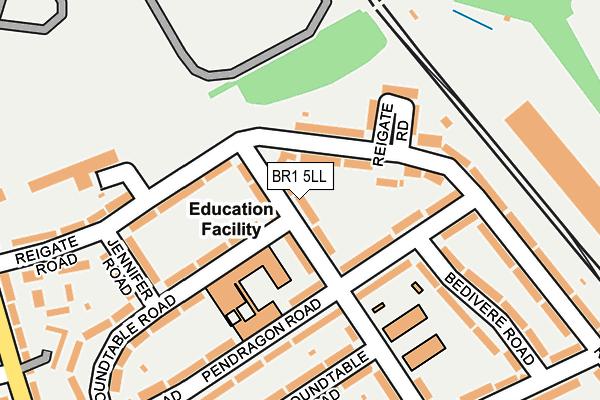 BR1 5LL map - OS OpenMap – Local (Ordnance Survey)