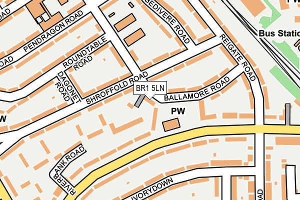 BR1 5LN map - OS OpenMap – Local (Ordnance Survey)