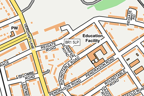 BR1 5LP map - OS OpenMap – Local (Ordnance Survey)