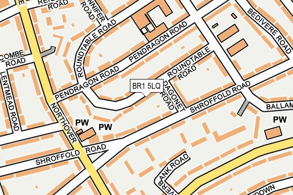BR1 5LQ map - OS OpenMap – Local (Ordnance Survey)