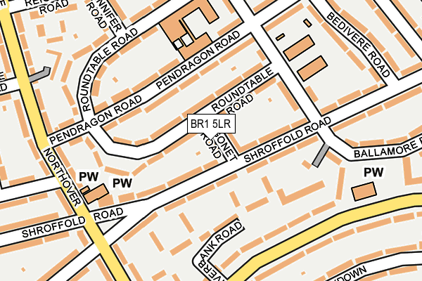 BR1 5LR map - OS OpenMap – Local (Ordnance Survey)