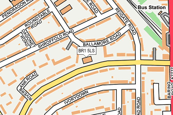 BR1 5LS map - OS OpenMap – Local (Ordnance Survey)