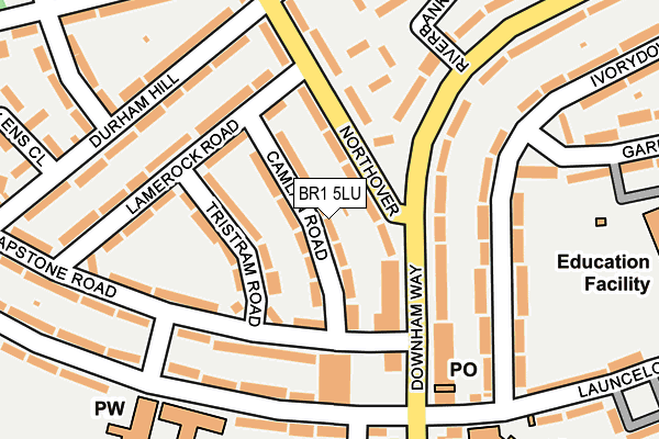 BR1 5LU map - OS OpenMap – Local (Ordnance Survey)