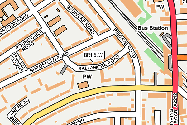 BR1 5LW map - OS OpenMap – Local (Ordnance Survey)